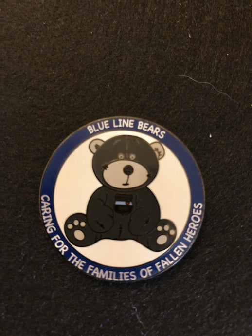 Blue Line Bears Pin