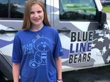 Blue Line Bears Blue Soft Cotton Tee