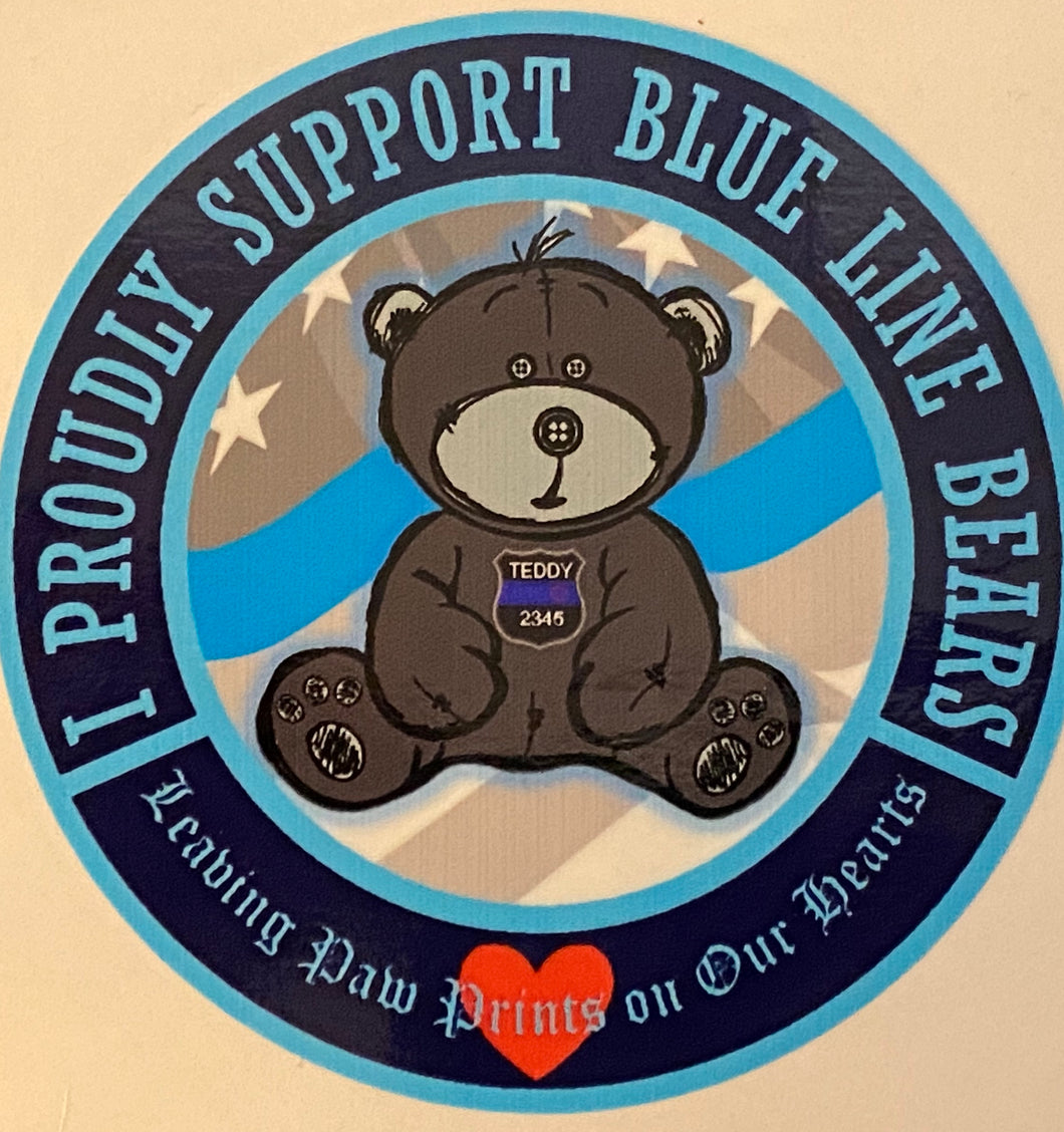 I Support Blue Line Bears Decal